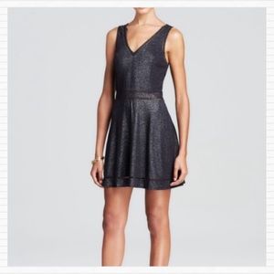 Sanctuary Black Metallic Skater Dress